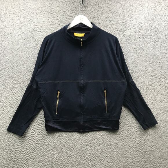 St. John Jacket Womens Medium M Long Sleeve Full Zip Pockets Navy - Picture 1 of 10